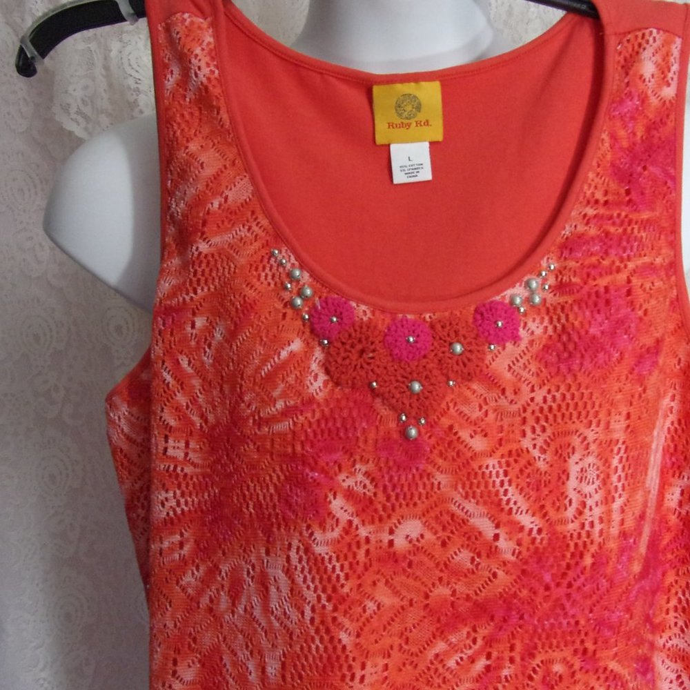 Ruby Rd. Tank Top Size L NWOT - Picture 3 of 4